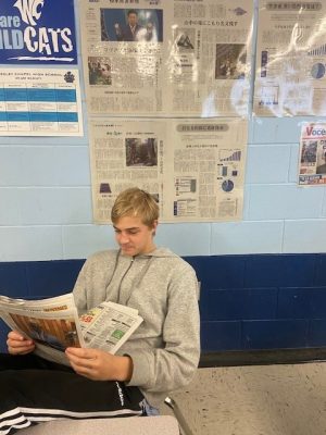 Students learn about the newspaper, while learning about current events.