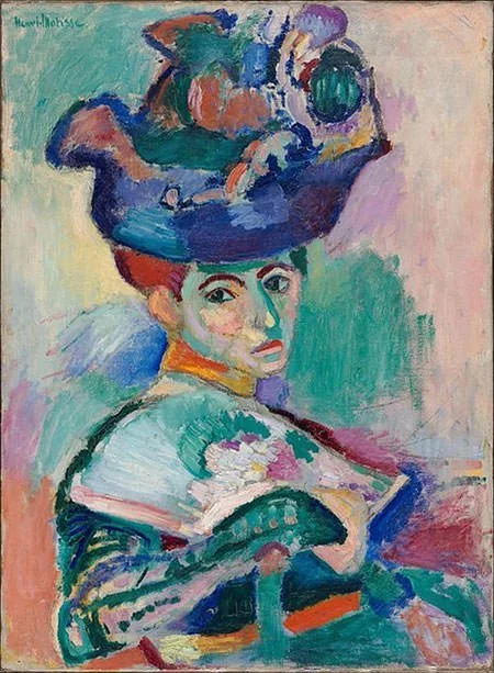 Woman with a hat by Henri Émile Benoît Matisse in 1905